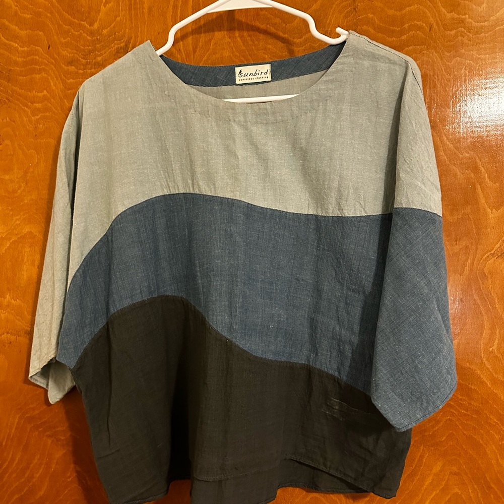 Colorblock Oversized Handmade Top